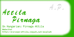 attila pirnaga business card